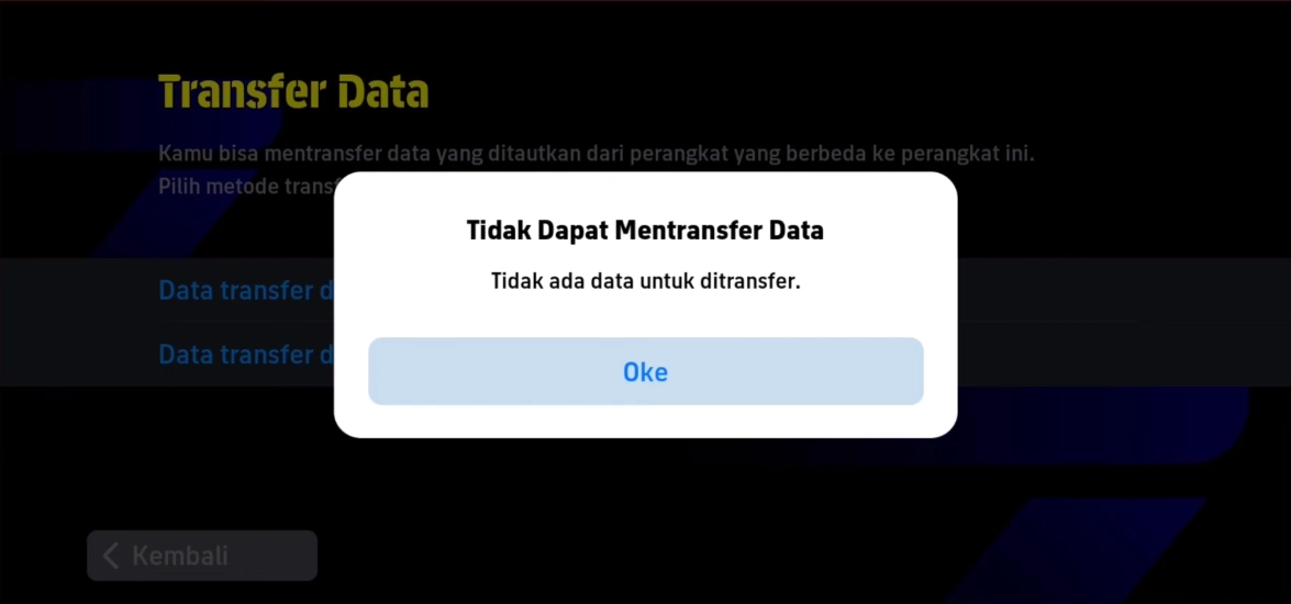 Gagal Transfer Data PES Lama di eFootball Mobile